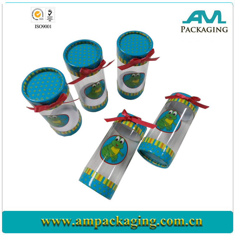 paper tube with PVC display